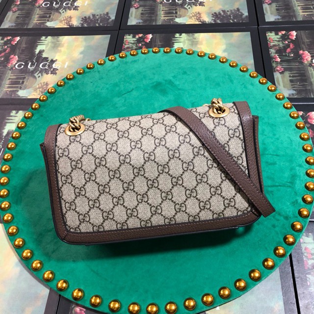 Gucci經典款女包 443497 古馳GG Marmont系列 絎縫肩背包 Gucci斜挎女包  gqy1839